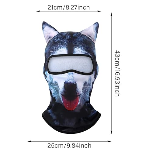 3D Cat Ski Balaclava Sheisty Face Mask with Ears Cute Animal Ski Mask for Music Festivals Raves Party Outdoor Activities