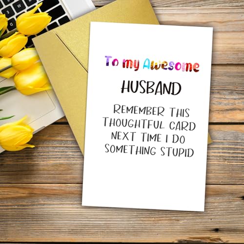 Funny Husband Birthday Card - Hilarious Anniversary & Father's Day Card