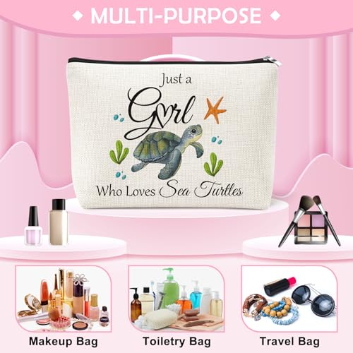 Sea Turtle Makeup Bag Travel Cosmetic Pouch for Women
