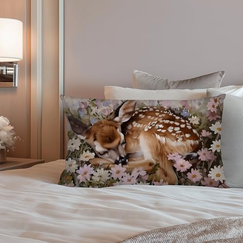 20x12 Spring Floral Pillow Covers - Rustic Farmhouse Decor