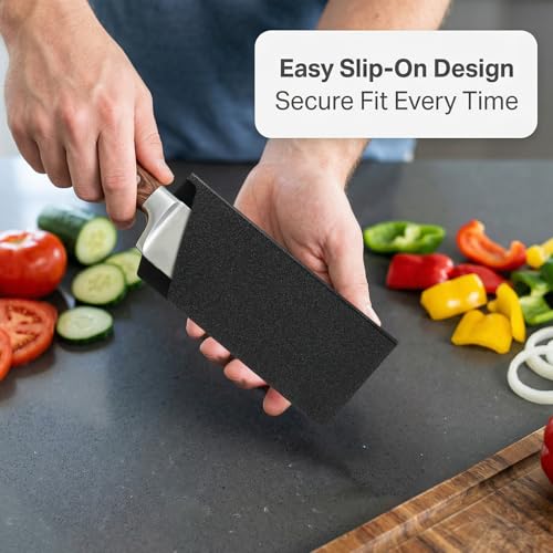 Universal Meat Cleaver Edge Guard with Velvet Lining ABS Knife Sheath