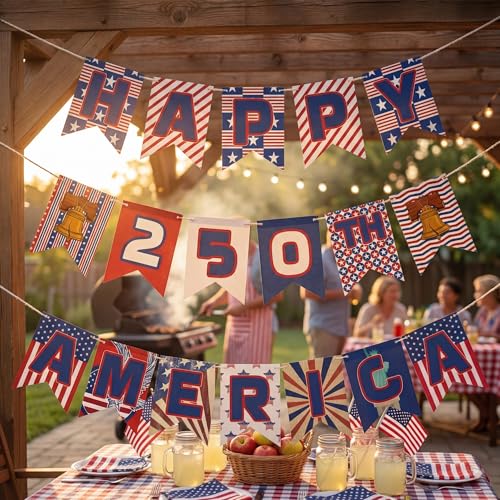 250th Anniversary Patriotic Banner for 4th of July Celebrations