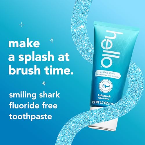 Hello Smiling Shark Fluoride Free Kids Toothpaste Fruit Punch 4.2 oz