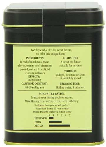 Hot Cinnamon Spice Black Tea - Loose Leaf, 4 Oz Tin