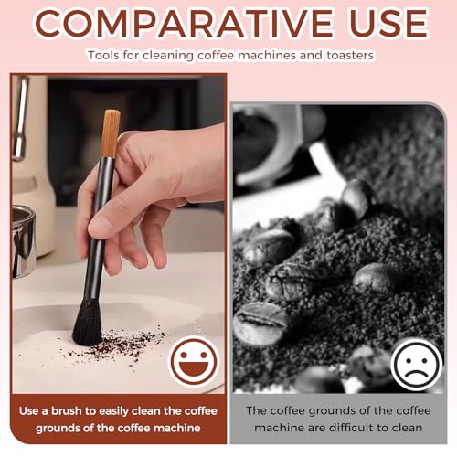 2-Pack Dual-Head Coffee Brush Set for Grinder & Kitchen Cleaning