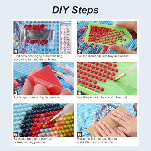 5D Diamond Art Painting Kit - Magic Hat Design, 12x12 Inch
