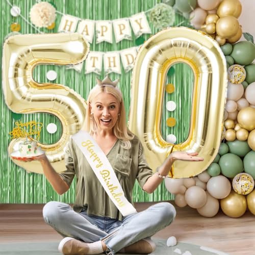 Florisland 40 Inch Light Gold Number 11 Foil Balloon Birthday Decoration