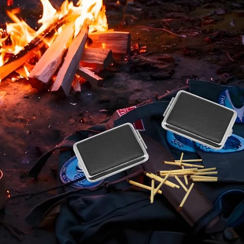 2Pcs Stainless Steel Match Box Case - Portable & Dampproof