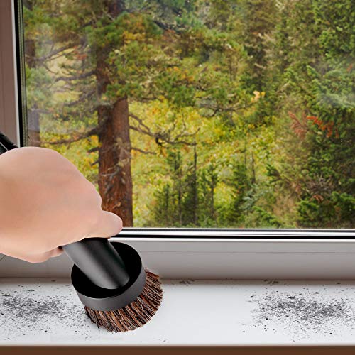 Lamoutor 2Pcs Soft Bristle Round Vacuum Brush Attachment