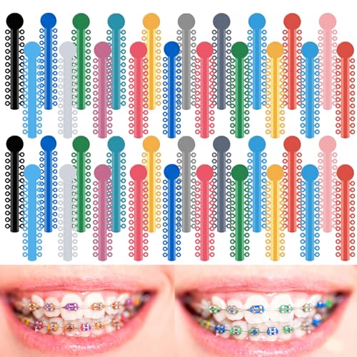 Orthodontic Ligature Ties 1040pcs - Multi-Color Elastomeric O-Rings