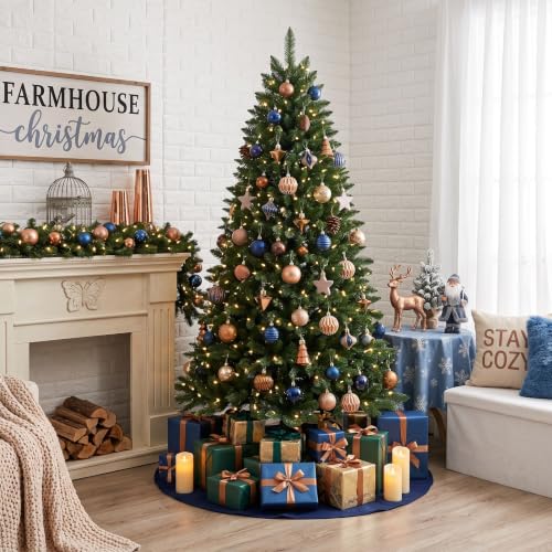 DecorbyHannah 28pcs Christmas Blue Copper Gold Tree Ornament Set - Variation of THIS listing
