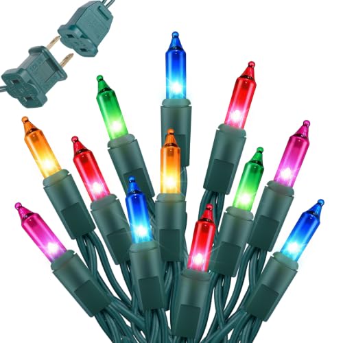 Multicolor Christmas Lights 20FT Incandescent String Lights - 100 Count