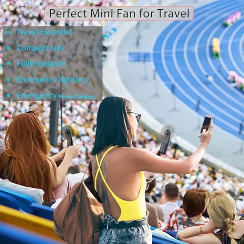 Digibond Mini Handheld Fan - Foldable 3000mAh Rechargeable, Black