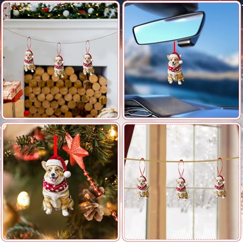 Corgi Christmas Ornament - Cute 2D Acrylic Decoration for Tree