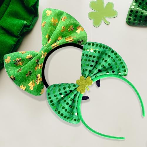 St. Patrick's Day Shamrock Headband Green Clover Irish Hair Accessory