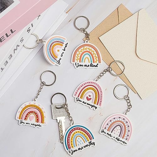 Inspirational Employee Appreciation Gifts Bulk Keychains - 6 Variations