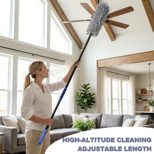 57 Inch Heavy Duty Mop & Broom Handle with EVA Foam Grip