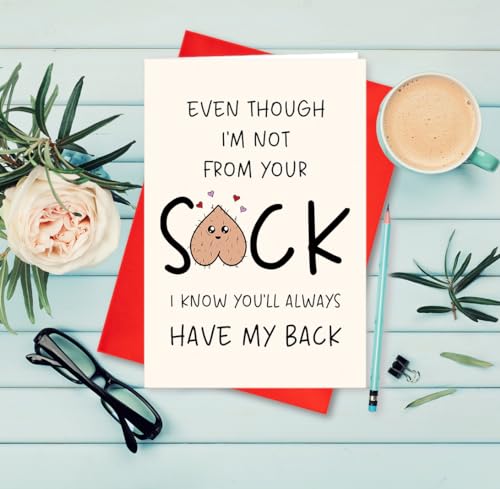 Funny Father's Day Card for Step Dad - Rude Greeting Card