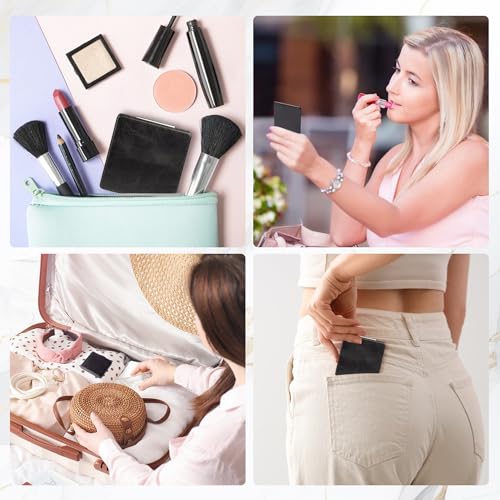 MIRORA Compact Travel Makeup Mirror - 1x/2x Magnifying Pocket Mirror