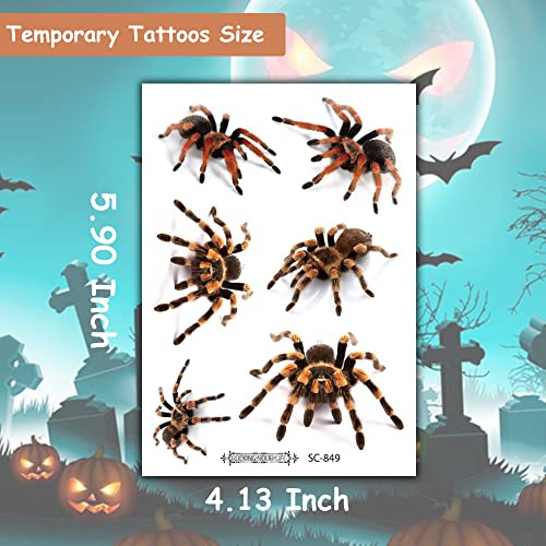 Hohamn Halloween Spider Temporary Tattoos for Kids Party Favors 12 Sheets