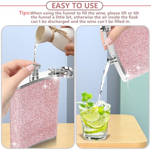 Hip Flask, KIKISML 8Oz Flasks for Liquor Stainless Steel Spirit with