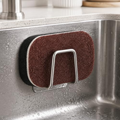 Emery Carborundum Sponge Erasers with Holder - Heavy-Duty Scouring Pads 5PCS
