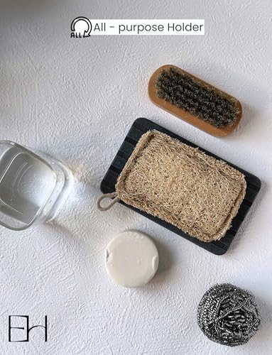 Gray Diatomite Stone Soap Dish - Water Absorbing Drying Tray for Bathroom