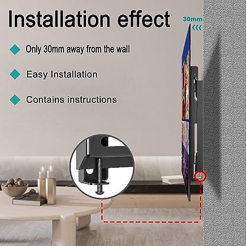 Fixed TV Wall Mount for 14-42 Inch TVs, Slim VESA Bracket