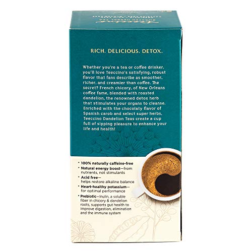 Teeccino Dandelion Red Chai Tea - Caffeine-Free Herbal Blend