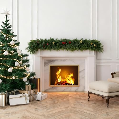 6ft Faux Cedar Garland - Real Touch Christmas Decor for Home & Holiday