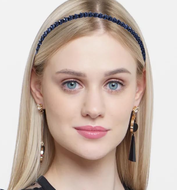 Campsis Sparkly Rhinestone Crystal Headbands 3PCS Non-Slip Hair Hoops