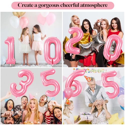 40 Inch Pink Foil Number 21 Balloon for 21st Birthday Party