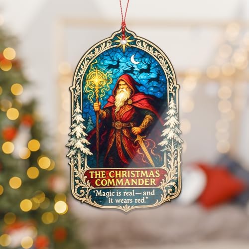 Funny Book Lover Christmas Ornament 2025 - Santa Decoration