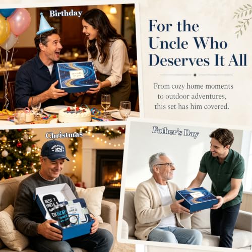 11-Piece Uncle Gift Set with Blanket Tumbler Hat and Accessories