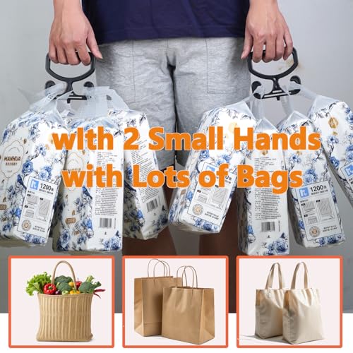 Heavy Duty Grocery Bag Carrier with Storage Box - 2 Pack