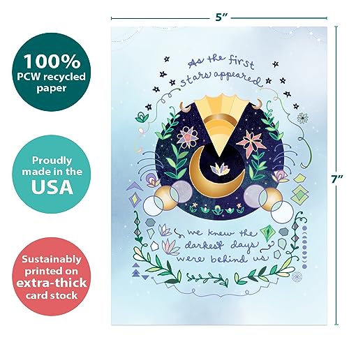 Winter Solstice Greeting Card - 5x7, 100% Recycled, USA Made
