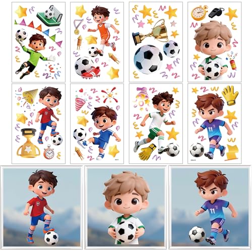 2026 USA Soccer Window Clings - 8 Reusable Static Stickers