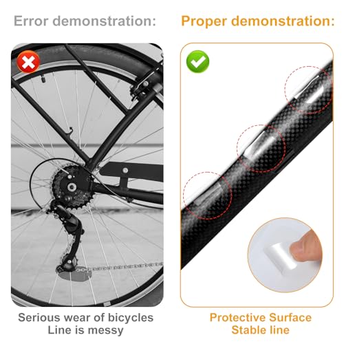 3 Pieces Bike Frame Protection Tape Chain Protective Decal Adhesive Protectors Clear Film Cover Frame Guard for Mountain Bike Chain Protective Road Bike Folding Frame Front Fork Protective