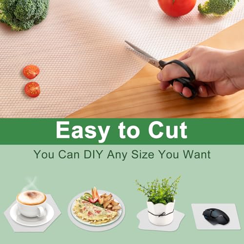 Amrules EVA Drawer Shelf Liner, Non-Slip Kitchen Cabinet Mat, 12" x 240"