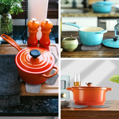 Pot and Pan Protectors Set - 6 Thick Felt Dividers in 3 Sizes