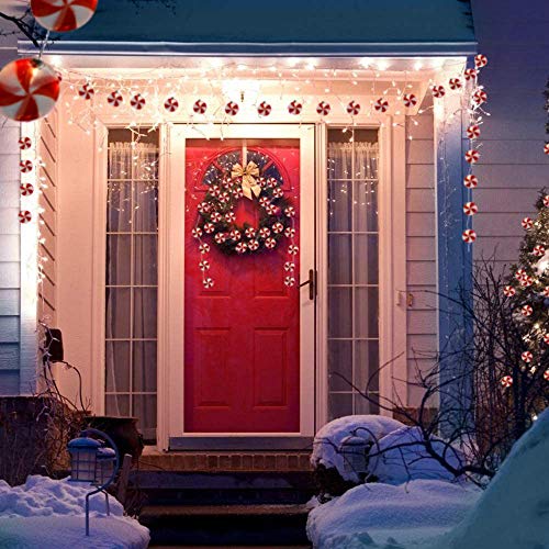8.5Ft Peppermint Candy String Lights with 10 Incandescent Bulbs - Holiday Decor - Variation of Candy Lights / 11Ft