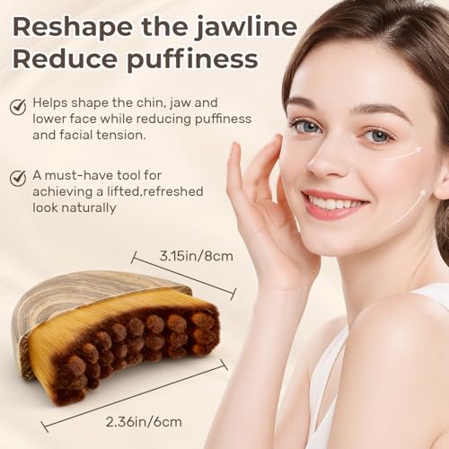 Lymphatic Contour Face Brush - Facial Dry Brushing & Jawline Sculpting Tool