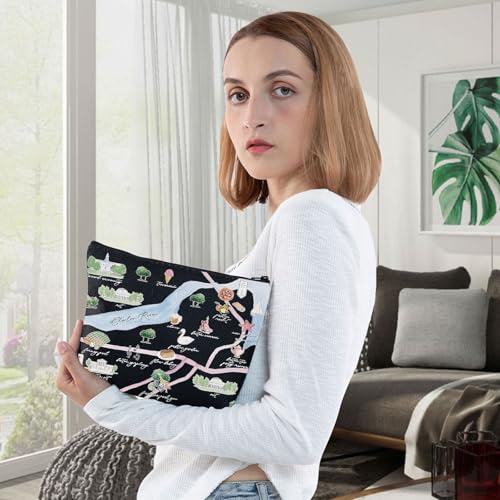 Boston City Map Cosmetic Bag Waterproof Travel Makeup Pouch