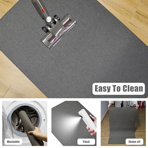 Yancorp Ultra Thin Bath Rug, 16"x26" Low Profile Non-Slip Mat, Dark Brown