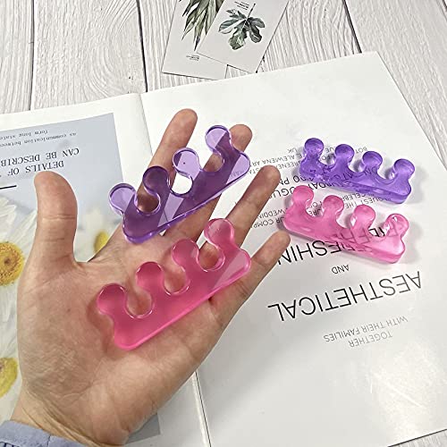 Ronchall 4Pcs Soft Toe Separators for Pedicure and Nail Polish Grooming