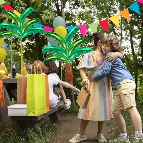 YOTHORN 12 Pcs Hawaiian Palm Tree Leaf Balloons for Tropical Party Decorations