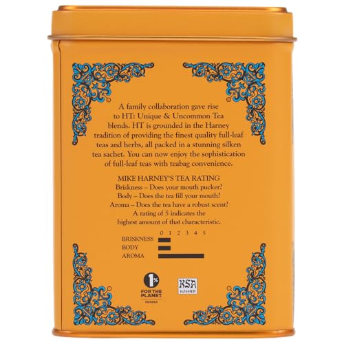 Harney & Sons Decaf Hot Cinnamon Spice Black Tea, 20 Pyramid Sachets