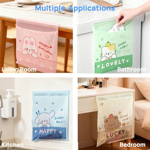 60 Disposable Leakproof Car Trash Bags - Portable & Strong