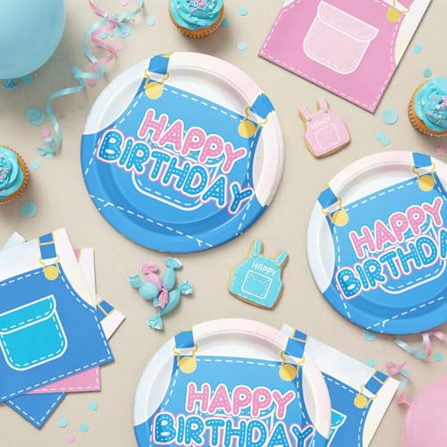 40-Piece Cartoon Animal Party Supplies: Disposable Paper Plates and Napkins