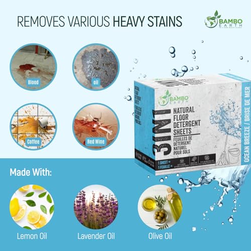 30 Pcs Natural Floor Cleaner Sheets - Eco-Friendly & Mess-Free